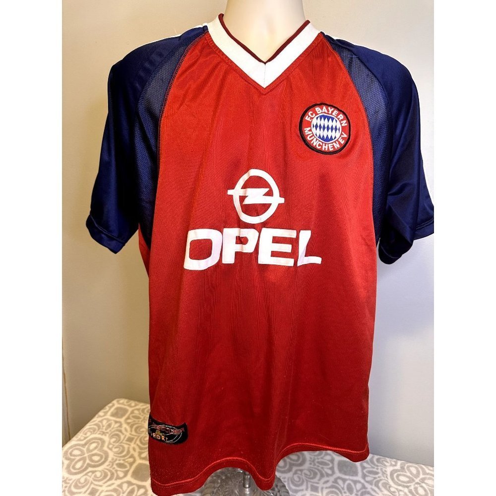 Bayern Munich 1999/2001 Home Football Shirt Jersey Adidas Opel Size L/XL